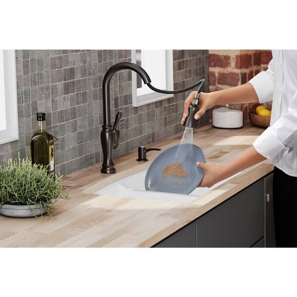 Arsdale Single-Handle Pull-Down Sprayer Kitchen Faucet with Soap/Lotion Dispenser in Oil-Rubbed Bronze