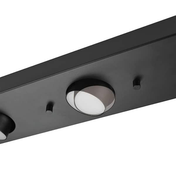 Bleecker 1.6 ft. 3-Light Matte Black Integrated LED Fixed Track Lighting Kit