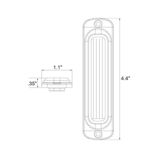 Amber/Clear LED Vertical Strobe Light