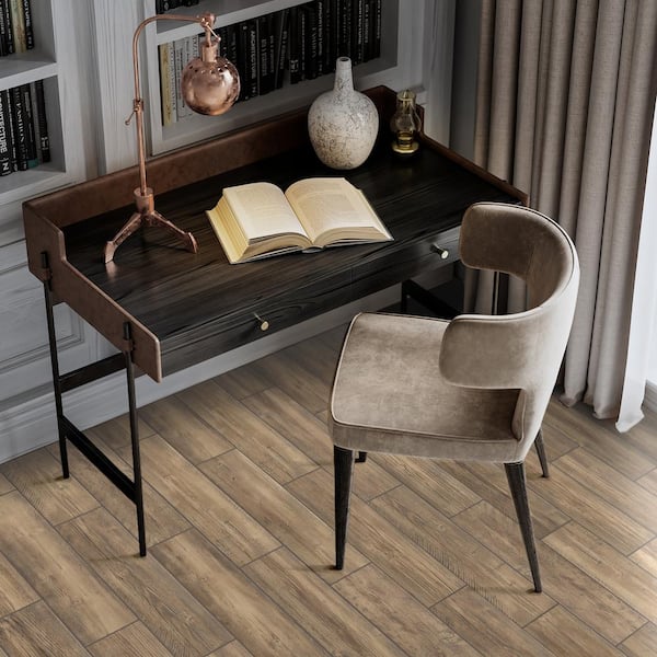 Tahoe Cedar Brown 6 in. x 24 in. Porcelain Floor and Wall Tile (14 sq. ft./Case)