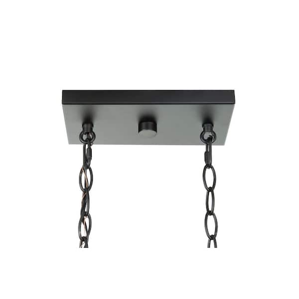 Sorrento 5-Light Black Caged Island Chandelier