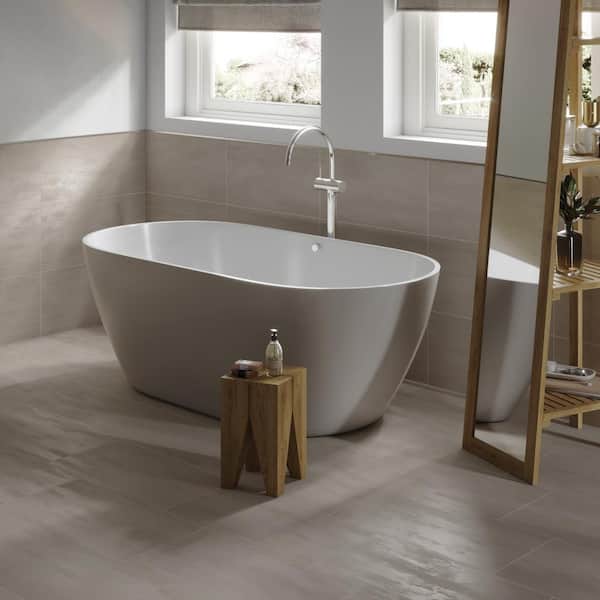 Ray Taupe 12 in. x 24 in. Concrete Look Porcelain Floor and Wall Tile (15.50 sq. ft./Case)