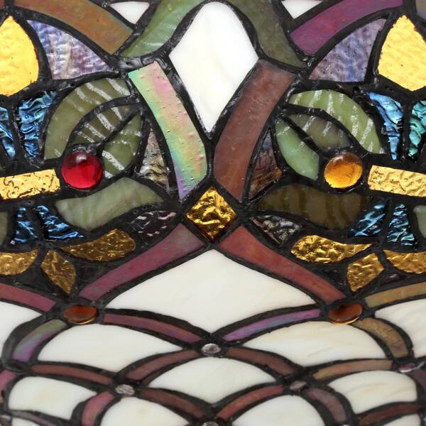 Tiffany 2-Light Baroque Bronze Hanging Pendant Lamp