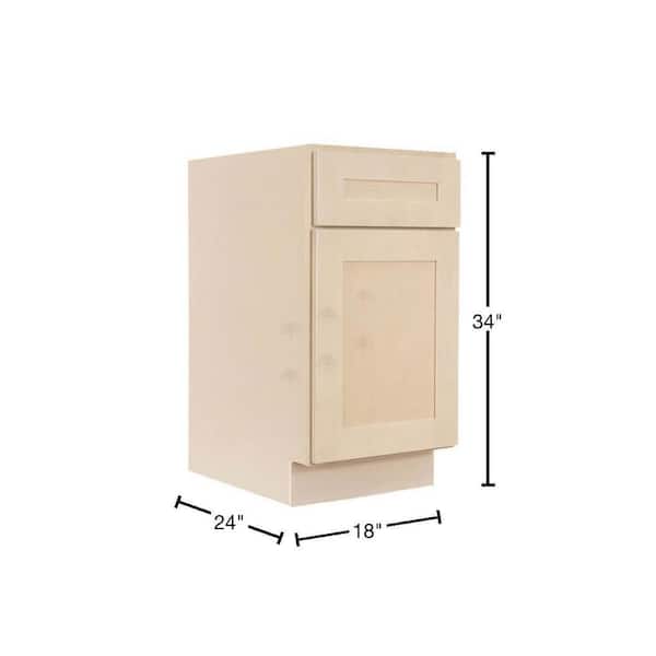 Lancaster Shaker Assembled 18x34.5x24 in. Base Wasket Cabinet in Stone Wash