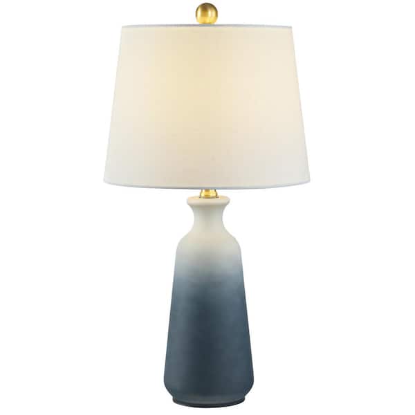 Narem 23 in. White/Blue Table Lamp