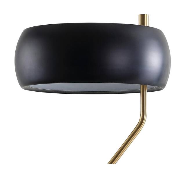 Oskar 22.5 in. Moody Metal LED Desk Lamp, Black/Brass Gold