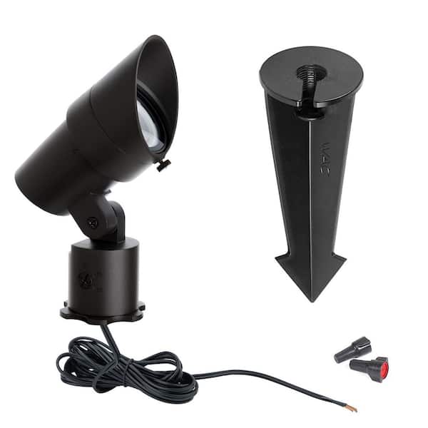 Accent 1330 Lumens Black Low Voltage LED Outdoor Spotlight with IP66 Rated and 4000K LED