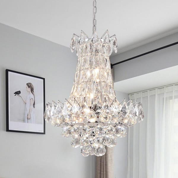 Cheyenne 6 -Light Unique/Statement Empire Chandelier with Crystal Accents