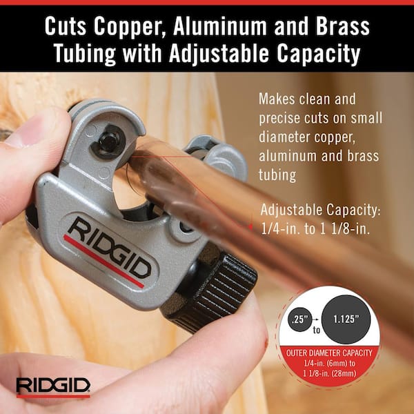 1/4 in. to 1-1/8 in. 101 Close Quarters Copper, Aluminum, Brass, and Plastic Tubing Cutter, Multi-Use Tubing Tool