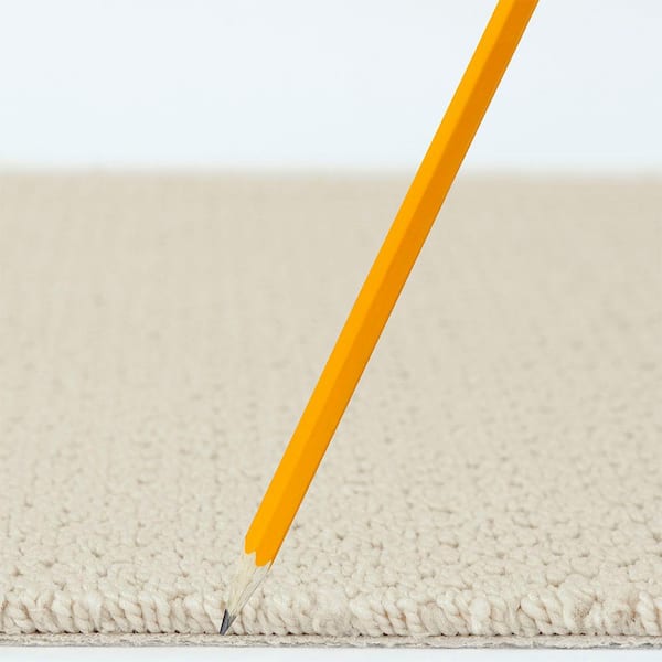 Lightbourne - Flaxen - Beige 39.3 oz. Nylon Loop Installed Carpet