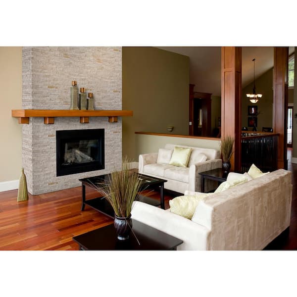 Royal White Splitface Ledger Panel 6 in. x 24 in. Natural Quartzite Wall Tile (6 sq. ft. / Case)