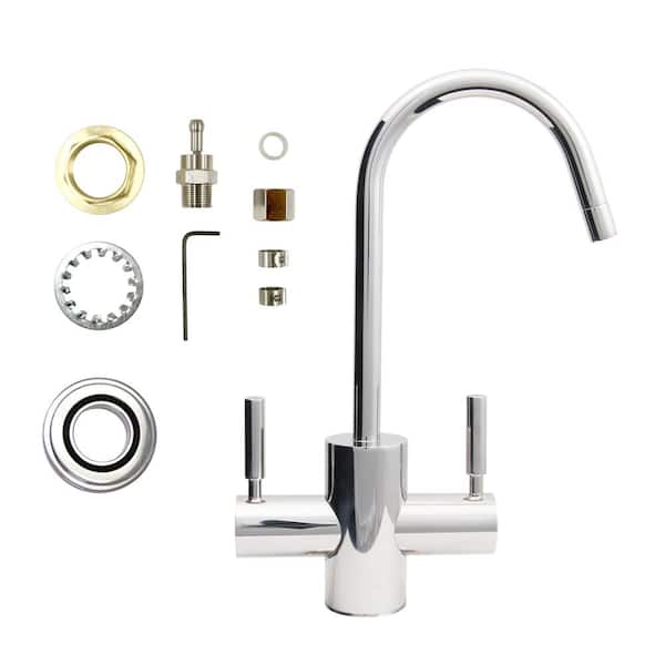 Westbrook 2-Handle Instant Hot and Cold Reverse Osmosis Drinking Water Dispenser Faucet in Brushed Nickel