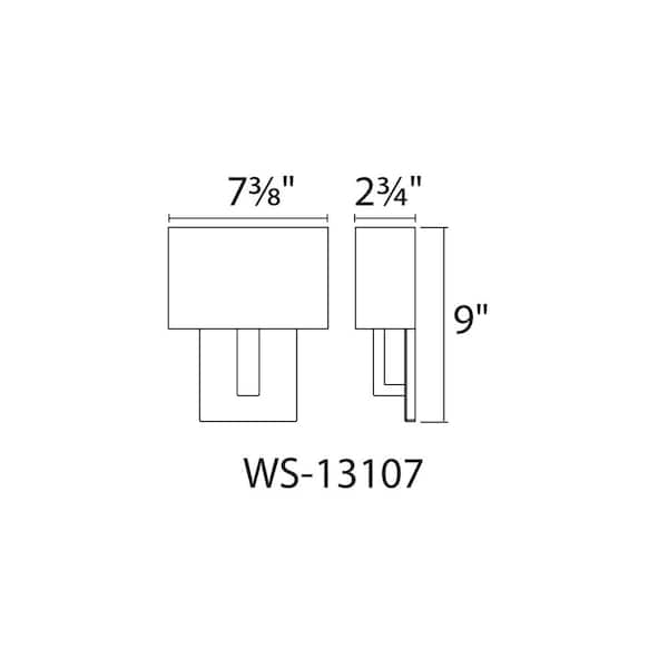 Manhattan 7 in. Brushed Bronze LED Vanity Light Bar and Wall Sconce, 2700K