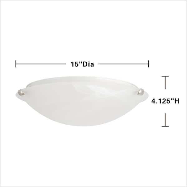 Chalene 15 in. 1-Light Pewter Clip Integrated LED Flush Mount