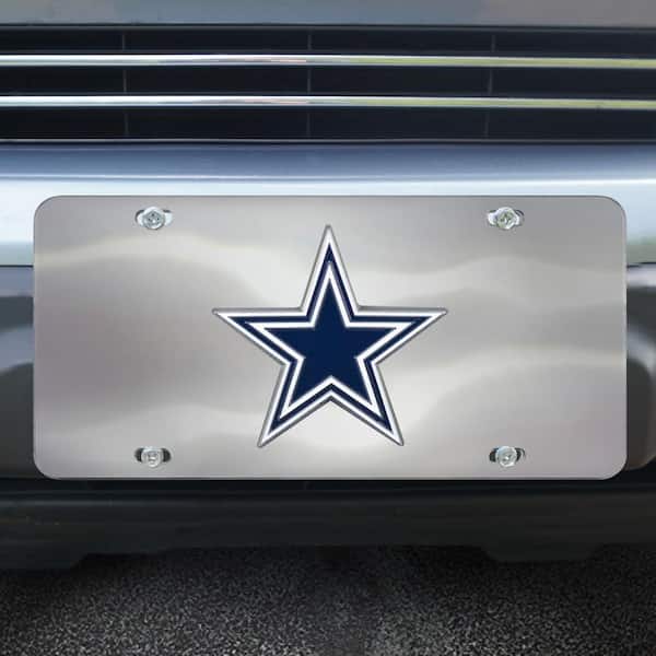 6 in. x 12 in. NFL Dallas Cowboys Stainless Steel Die Cast License Plate
