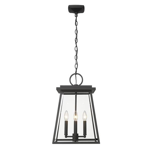 Broughton 4-Light Black Outdoor Pendant Light