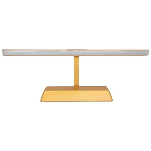 Satin Gold 16 in. LED Swivel Picture Light with Remote Control