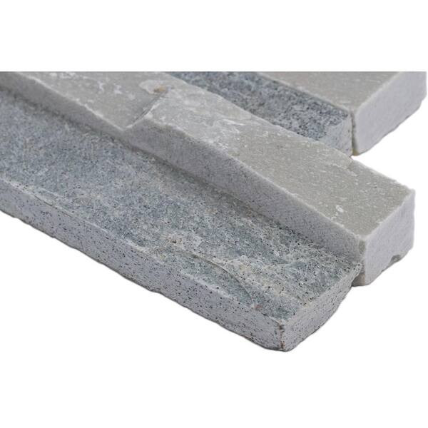 Sierra Blue Ledger Panel 6 in. x 24 in. Natural Quartzite Wall Tile (4 sq. ft./case)