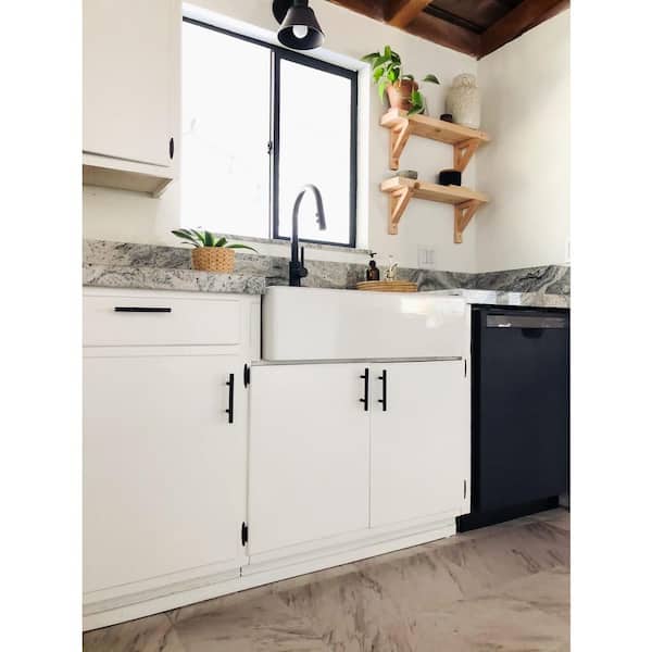 Turner 33 in. Undermount Farmhouse Double Bowl Crisp White Fireclay Kitchen Sink