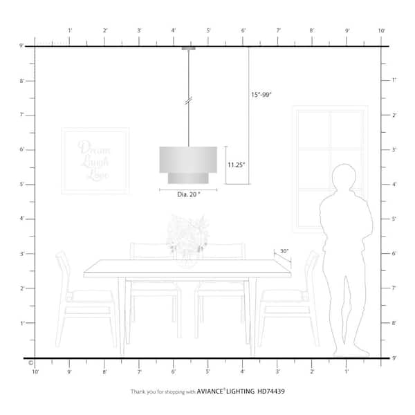 Whitney 3 Light Brushed Nickel Pendant