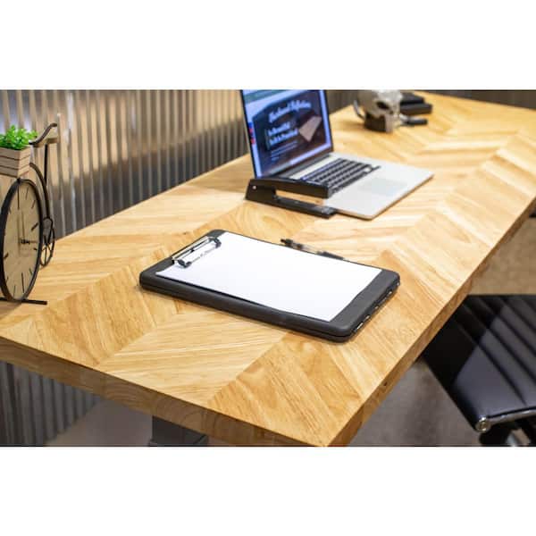 6 ft. L x 25 in. D Unfinished Hevea Chevron Solid Wood Butcher Block Countertop With Square Edge