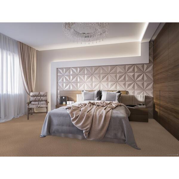 Added Value  - Reward - Beige 24 oz. SD Polyester Texture Installed Carpet