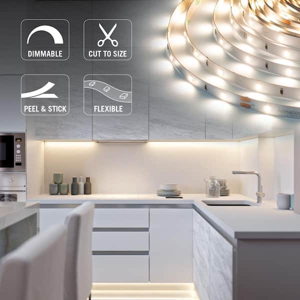 RibbonFlex Pro 32.8 ft. (10M) 24-Volt LED Tape Light, Soft White (2700K), 30 LEDs/M