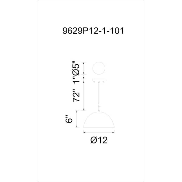 Modest 1 Light Down Mini Pendant With Black Finish