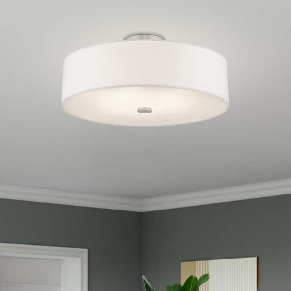 Mercury 4 Light Brushed Nickel Semi Flush Mount