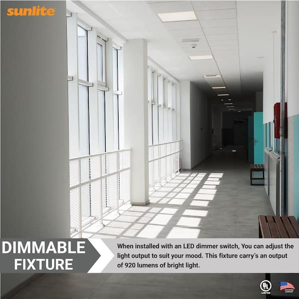 1 ft. x 1 ft. Dimmable 920 Lumens Integrated LED Panel Light, Selectable CCT 3000K 3500K 4000K 4500K 5000K