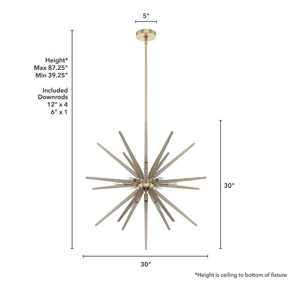 Jupiter Star 18-Light Alturas Gold Island Pendant Light