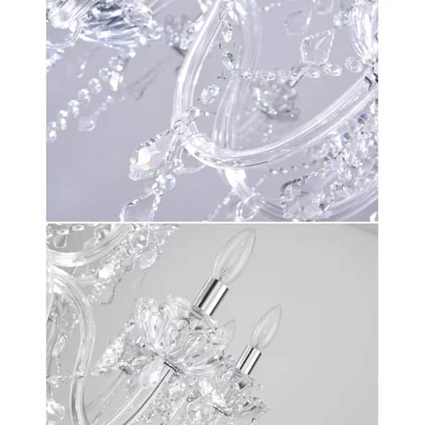 Atlanta 18-Light Clear Candle Style Classic/Traditional Chandelier with Crystal Accents