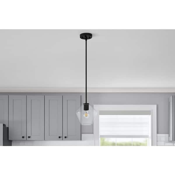 2-1/4 in. Fitter Clear Glass Merlot Pendant Lamp Shade