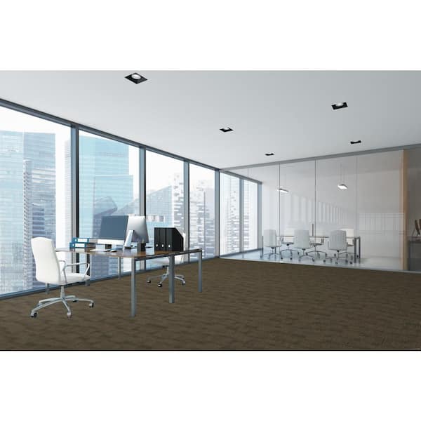 Ingram Revolt Residential/Commercial 24 in. x 24 Glue-Down Carpet Tile (18 Tiles/Case) 72 sq. ft.