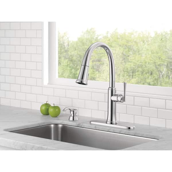 Eldridge Single-Handle Pull Down Sprayer Kitchen Faucet with ShieldSpray Technology in Polished Chrome