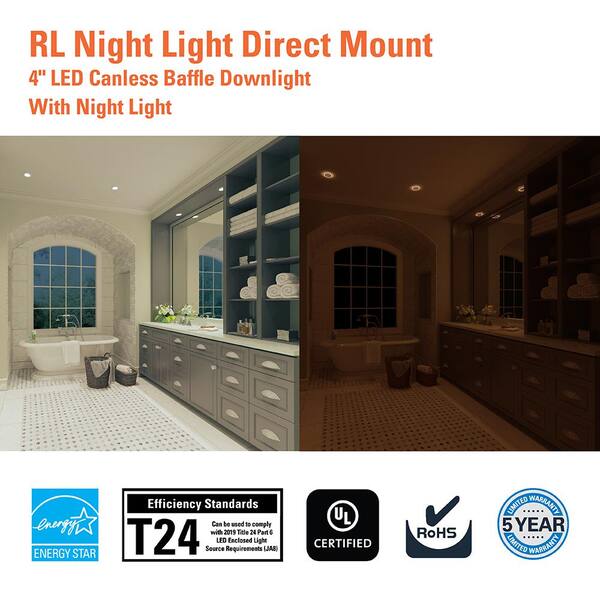 4 in. RL Night Light, 700-Lumens, Selectable CCT, D2W DM