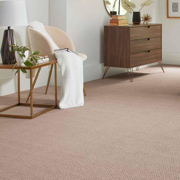 Game Face  - Natural - Beige 31 oz. Triexta Texture Installed Carpet