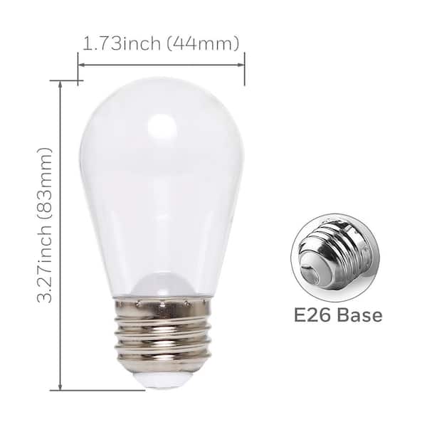 12-Light 24 ft. Indoor/Outdoor Plug-In A-Shape Bulb LED String Light