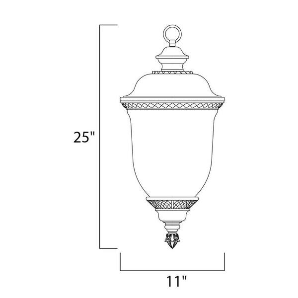 Carriage House 11 in. Wide Oriental Bronze 1-Light Outdoor Hanging Lantern