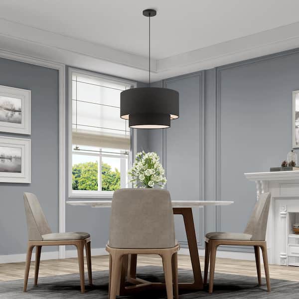 Hillcott 3 Light Black Pendant