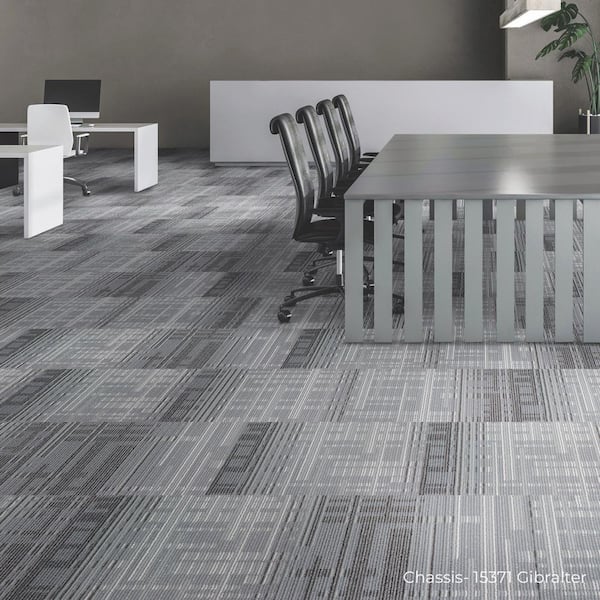 Chassis Gray Residential/Commercial 19.68 in. x 19.68 Peel and Stick Carpet Tile (8 Tiles/Case)21.53 sq. ft.