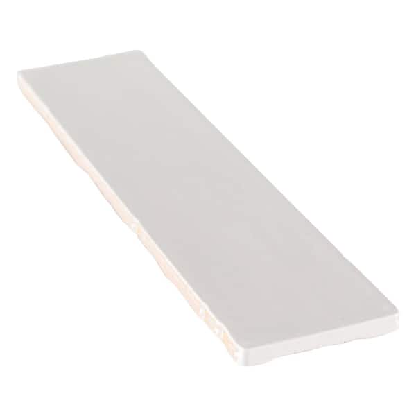 Cotton Blossom White 2.5 in. x 9.75 in. Glossy Textured Ceramic Wall Tile (5.38 sq. ft./Case)
