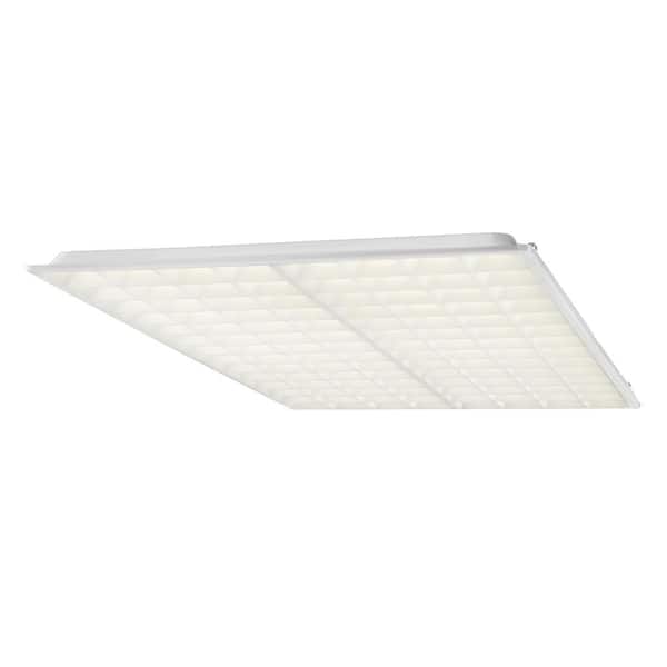 2 ft. x 4 ft. 5000 Lumens Integrated LED White Honeycomb Backlit Recessed Panel Light 4000K