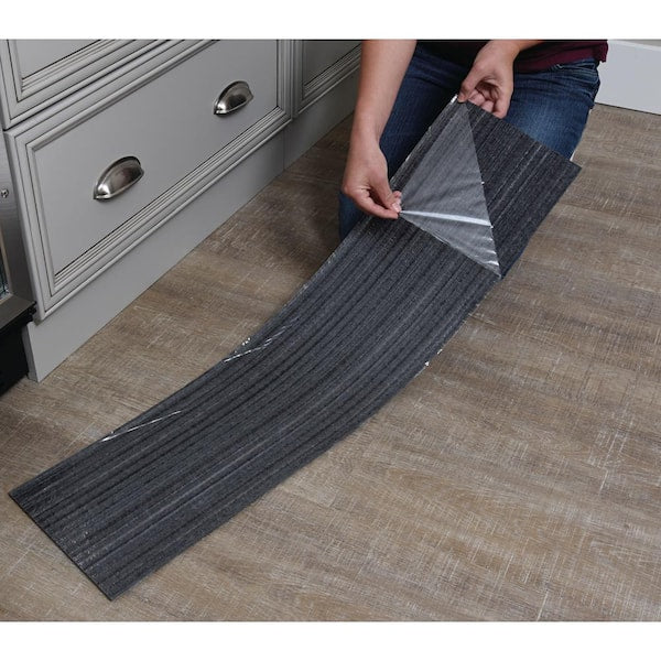 Black Commercial/Residential 9 in. x 36 in. Peel and Stick Carpet Tile Plank 8 Tiles/Case (18 sq. ft.)
