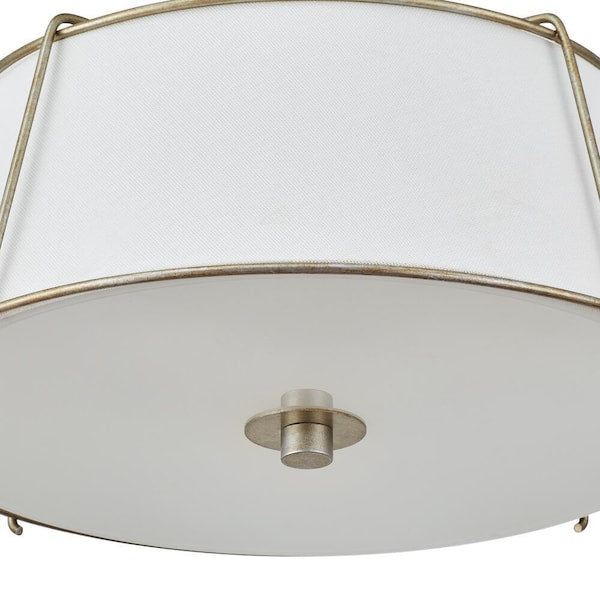 Charleston Park 13 in. 3-Light Brushed Gold Semi-Flush Mount