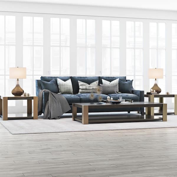 Ceres 24 in. Brass Ombre Glass Table Lamp