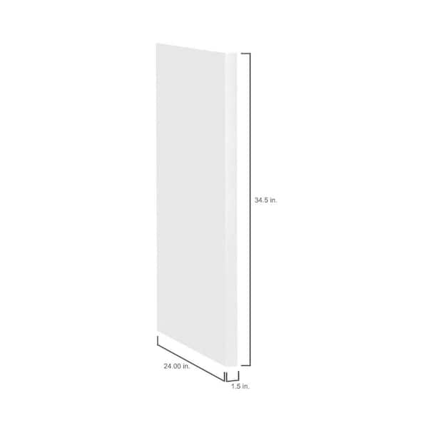 24 in. W x 34.5 in. H Dishwasher End Panel in Satin White
