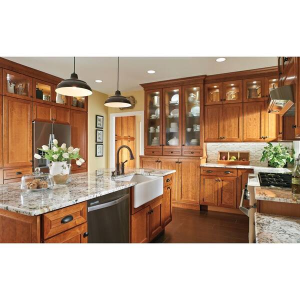 Lakeview Single-Handle Pull-Down Sprayer Kitchen Faucet with Soap Dispenser in Venetian Bronze