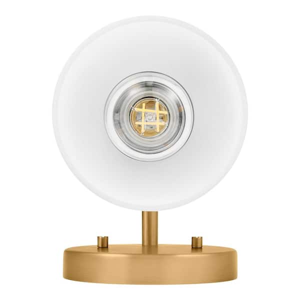 Eastburn 1-Light Gold Wall Sconce with Frosted Glass Shade