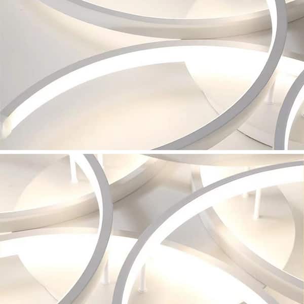 23.6 in. Modern Flowers Design Integrated LED Flush Mount Ceiling Light